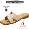 imageProject Cloud Fashion Flat Summer Sandals for Women 2025  Leather Womens Sandals Comfortable Memory Foam Slides for Women Footwear  Mules Womens Sandals  Walking Sandals Women JannelRaffia