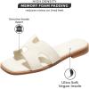imageProject Cloud Fashion Flat Summer Sandals for Women 2025  Leather Womens Sandals Comfortable Memory Foam Slides for Women Footwear  Mules Womens Sandals  Walking Sandals Women JannelBone