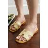 imageProject Cloud Fashion Flat Summer Sandals for Women 2025  Leather Womens Sandals Comfortable Memory Foam Slides for Women Footwear  Mules Womens Sandals  Walking Sandals Women JannelRaffia