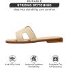 imageProject Cloud Fashion Flat Summer Sandals for Women 2025  Leather Womens Sandals Comfortable Memory Foam Slides for Women Footwear  Mules Womens Sandals  Walking Sandals Women JannelRaffia