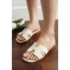imageProject Cloud Fashion Flat Summer Sandals for Women 2025  Leather Womens Sandals Comfortable Memory Foam Slides for Women Footwear  Mules Womens Sandals  Walking Sandals Women JannelBone