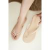 imageProject Cloud Flip flops for Women  Memory Foam Flats Slippers for Women 2025  Vegan Leather Women Slippers ampamp Womens Sandals Beach Essentials Slides for Women Footwear FoundationsBeige