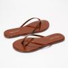 imageProject Cloud Flip flops for Women  Memory Foam Flats Slippers for Women 2025  Vegan Leather Women Slippers ampamp Womens Sandals Beach Essentials Slides for Women Footwear FoundationsBrown Patent