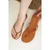 imageProject Cloud Flip flops for Women  Memory Foam Flats Slippers for Women 2025  Vegan Leather Women Slippers ampamp Womens Sandals Beach Essentials Slides for Women Footwear FoundationsCognac