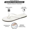 imageProject Cloud Flip flops for Women  Memory Foam Flats Slippers for Women 2025  Vegan Leather Women Slippers ampamp Womens Sandals Beach Essentials Slides for Women Footwear FoundationsWhite