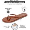imageProject Cloud Flip flops for Women  Memory Foam Flats Slippers for Women 2025  Vegan Leather Women Slippers ampamp Womens Sandals Beach Essentials Slides for Women Footwear FoundationsBrown Patent
