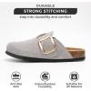 imageProject Cloud Genuine Leather Clogs for Women Shoes  Memory Foam Insole Womens Clogs  NonSlip Womens Clogs and Mules  Cork Footbed Arch Support Fall Shoes for Women 2025 ManchesterGrey