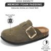 imageProject Cloud Genuine Leather Clogs for Women Shoes  Memory Foam Insole Womens Clogs  NonSlip Womens Clogs and Mules  Cork Footbed Arch Support Fall Shoes for Women 2025 ManchesterOlive