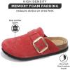 imageProject Cloud Genuine Leather Clogs for Women Shoes  Memory Foam Insole Womens Clogs  NonSlip Womens Clogs and Mules  Cork Footbed Arch Support Fall Shoes for Women 2025 ManchesterBerry
