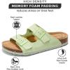 imageProject Cloud Genuine Leather Flat Sandals Beach Essentials Womens Sandals Memory Foam Vacation Essentials Slides for Women Footwear VenitaSage