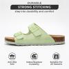 imageProject Cloud Genuine Leather Flat Sandals Beach Essentials Womens Sandals Memory Foam Vacation Essentials Slides for Women Footwear VenitaSage