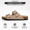 imageProject Cloud Genuine Leather Flat Sandals Beach Essentials Womens Sandals Memory Foam Vacation Essentials Slides for Women Footwear VenitaSand