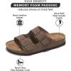 imageProject Cloud Genuine Leather Flat Sandals Beach Essentials Womens Sandals Memory Foam Vacation Essentials Slides for Women Footwear VenitaTan