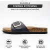 imageProject Cloud Genuine Leather Sandals Women Dressy Summer Beach Essentials  Flip Flops ampamp Slides with Memory Foam Insole Womens Sandals Comfortable FootwearNavy