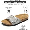 imageProject Cloud Genuine Leather Sandals Women Dressy Summer Beach Essentials  Flip Flops ampamp Slides with Memory Foam Insole Womens Sandals Comfortable FootwearGreybigger Buckle