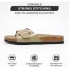 imageProject Cloud Genuine Leather Sandals Women Dressy Summer Beach Essentials  Flip Flops ampamp Slides with Memory Foam Insole Womens Sandals Comfortable FootwearMoss