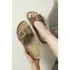 imageProject Cloud Genuine Leather Sandals Women Dressy Summer Beach Essentials  Flip Flops ampamp Slides with Memory Foam Insole Womens Sandals Comfortable FootwearTan