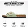 imageProject Cloud Genuine Leather Sandals Women Dressy Summer Beach Essentials  Flip Flops ampamp Slides with Memory Foam Insole Womens Sandals Comfortable FootwearPistachio