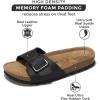 imageProject Cloud Genuine Leather Sandals Women Dressy Summer Beach Essentials  Flip Flops ampamp Slides with Memory Foam Insole Womens Sandals Comfortable FootwearBlack