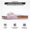 imageProject Cloud Genuine Leather Sandals Women Dressy Summer Beach Essentials  Flip Flops ampamp Slides with Memory Foam Insole Womens Sandals Comfortable FootwearLilac