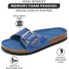 imageProject Cloud Genuine Leather Sandals Women Dressy Summer Beach Essentials  Flip Flops ampamp Slides with Memory Foam Insole Womens Sandals Comfortable FootwearCobalt