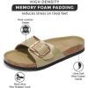 imageProject Cloud Genuine Leather Sandals Women Dressy Summer Beach Essentials  Flip Flops ampamp Slides with Memory Foam Insole Womens Sandals Comfortable FootwearMoss