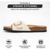 imageProject Cloud Genuine Leather Sandals Women Dressy Summer Beach Essentials  Flip Flops ampamp Slides with Memory Foam Insole Womens Sandals Comfortable FootwearCream