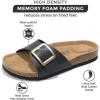 imageProject Cloud Genuine Leather Sandals Women Dressy Summer Beach Essentials  Flip Flops ampamp Slides with Memory Foam Insole Womens Sandals Comfortable FootwearNavy