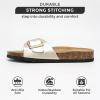 imageProject Cloud Genuine Leather Sandals Women Dressy Summer Beach Essentials  Flip Flops ampamp Slides with Memory Foam Insole Womens Sandals Comfortable FootwearLight Gold