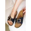 imageProject Cloud Genuine Leather Sandals Women Dressy Summer Beach Essentials  Flip Flops ampamp Slides with Memory Foam Insole Womens Sandals Comfortable FootwearNavy