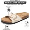 imageProject Cloud Genuine Leather Sandals Women Dressy Summer Beach Essentials  Flip Flops ampamp Slides with Memory Foam Insole Womens Sandals Comfortable FootwearCream