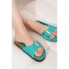 imageProject Cloud Genuine Leather Sandals Women Dressy Summer Beach Essentials  Flip Flops ampamp Slides with Memory Foam Insole Womens Sandals Comfortable FootwearAqua