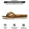 imageProject Cloud Genuine Leather Sandals Women Dressy Summer Beach Essentials  Flip Flops ampamp Slides with Memory Foam Insole Womens Sandals Comfortable FootwearCognacbigger Buckle