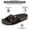 imageProject Cloud Genuine Leather Sandals Women Dressy Summer Beach Essentials  Flip Flops ampamp Slides with Memory Foam Insole Womens Sandals Comfortable FootwearBlackmattebigger Buckle