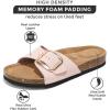 imageProject Cloud Genuine Leather Sandals Women Dressy Summer Beach Essentials  Flip Flops ampamp Slides with Memory Foam Insole Womens Sandals Comfortable FootwearPink