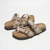 imageProject Cloud Genuine Leather Womens Sandals  Comfortable Cork Footbed Slides with Memory Foam Beach Essential Summer Sandals For Women 2025 LianBeige