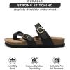 imageProject Cloud Genuine Leather Womens Sandals  Comfortable Cork Footbed Slides with Memory Foam Beach Essential Summer Sandals For Women 2025 LianBlack