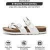 imageProject Cloud Genuine Leather Womens Sandals  Comfortable Cork Footbed Slides with Memory Foam Beach Essential Summer Sandals For Women 2025 LianWhite