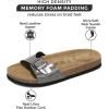 imageProject Cloud Genuine Leather Womens Sandals  Memory Foam Beach Essentials Slippers for Women ampamp Slide for Women Footwear  flip flops for women Sandals for Women 2025 BahamaPewter