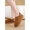 imageProject Cloud Genuine Suede Clogs for Women  Memory Foam Womens Clogs ampamp Mules with Adjustable Straps  Lightweight Platform Shoes NonSlip Slides GoldstarChestnut