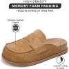 imageProject Cloud Genuine Suede Womens Clogs  Memory Foam Arch Support Women Shoes Non Slip Sole Clogs for Women Footwear  Platform Shoes for Women Clogs and Winter Shoes Women FoamyChestnut Suede