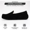 imageProject Cloud Womens Grey Cathi Loafers  100 Genuine Suede Memory Foam Faux Fur Lined SlipResistant Flat Heel Moc Toe Christmas Theme Solid Pattern Casual PullOn WinterBlack