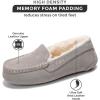 imageProject Cloud Womens Grey Cathi Loafers  100 Genuine Suede Memory Foam Faux Fur Lined SlipResistant Flat Heel Moc Toe Christmas Theme Solid Pattern Casual PullOn WinterGrey