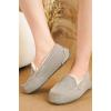 imageProject Cloud Womens Grey Cathi Loafers  100 Genuine Suede Memory Foam Faux Fur Lined SlipResistant Flat Heel Moc Toe Christmas Theme Solid Pattern Casual PullOn WinterGrey