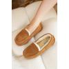 imageProject Cloud Womens Grey Cathi Loafers  100 Genuine Suede Memory Foam Faux Fur Lined SlipResistant Flat Heel Moc Toe Christmas Theme Solid Pattern Casual PullOn WinterChestnut