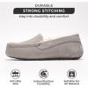imageProject Cloud Womens Grey Cathi Loafers  100 Genuine Suede Memory Foam Faux Fur Lined SlipResistant Flat Heel Moc Toe Christmas Theme Solid Pattern Casual PullOn WinterGrey