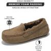 imageProject Cloud Womens Grey Cathi Loafers  100 Genuine Suede Memory Foam Faux Fur Lined SlipResistant Flat Heel Moc Toe Christmas Theme Solid Pattern Casual PullOn WinterTaupe
