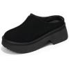 imageJohnna Cloud Clogs  Memory Foam Genuine Suede Slipon Mules NonSlip Sole  Comfortable Womens Shoes 2024Black