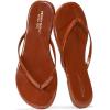imageProject Cloud Flip flops for Women  Memory Foam Flats Slippers for Women 2025  Vegan Leather Women Slippers ampamp Womens Sandals Beach Essentials Slides for Women Footwear FoundationsBrown Patent