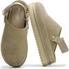 imageProject Cloud Genuine Suede Clogs for Women  Memory Foam Womens Clogs ampamp Mules with Adjustable Straps  Lightweight Platform Shoes NonSlip Slides GoldstarTaupe